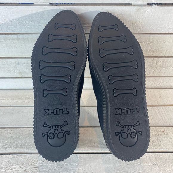 T.U.K. Black Twill Pointed EZ Creeper Slip-on A9487 Men’s Size 8 and Women’s 8.5 - Picture 8 of 9